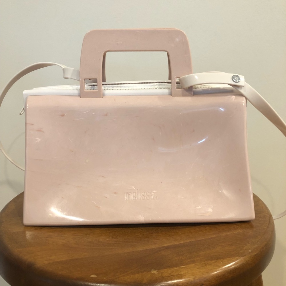 Melissa Blush Pink and Cream Satchel